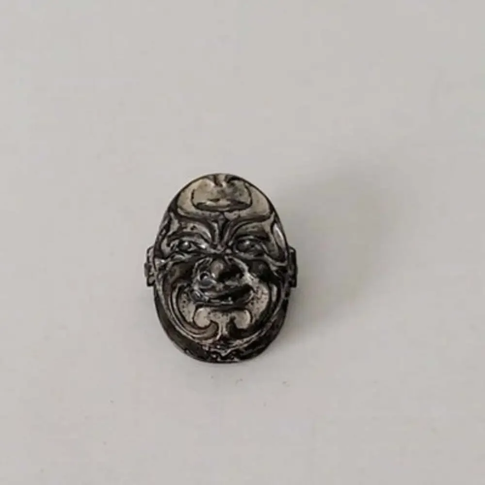 Antique Foster & Bailey F&B Japanese Noh Mask Clip Art Nouveau Etched Working